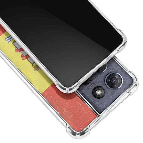 Spain Flag Distressed Moto G Stylus 5G (2025) Clear Case